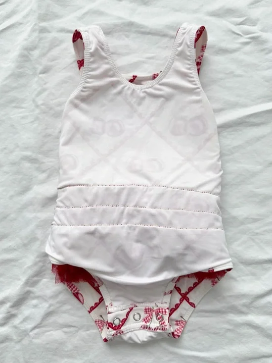 Posh Peanut One Piece Tutu Swimsuit | 18-24m | Cherry Cheryl Print - Picture 12 of 13